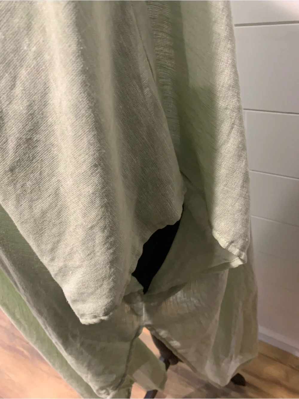 Cynthia Rowley Light Green Open-Front Kimono Wrap